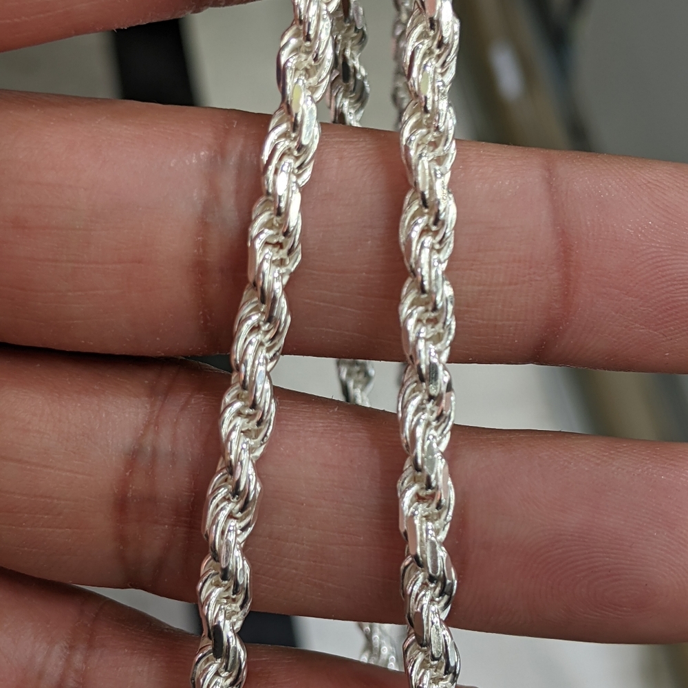 Sterling silver 925 rope chain